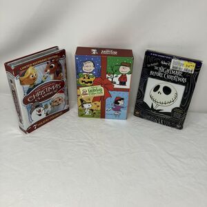 Holiday Christmas Movie DVD Lot Peanuts Rudolf Frosty Santa Nightmare Before